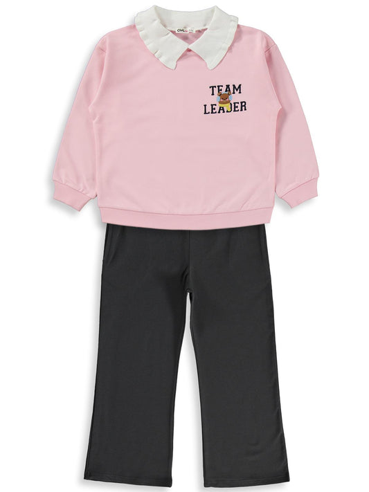 Civil Girls Team Leader 6-9 Yaş Eşofman Takımı - Pudra