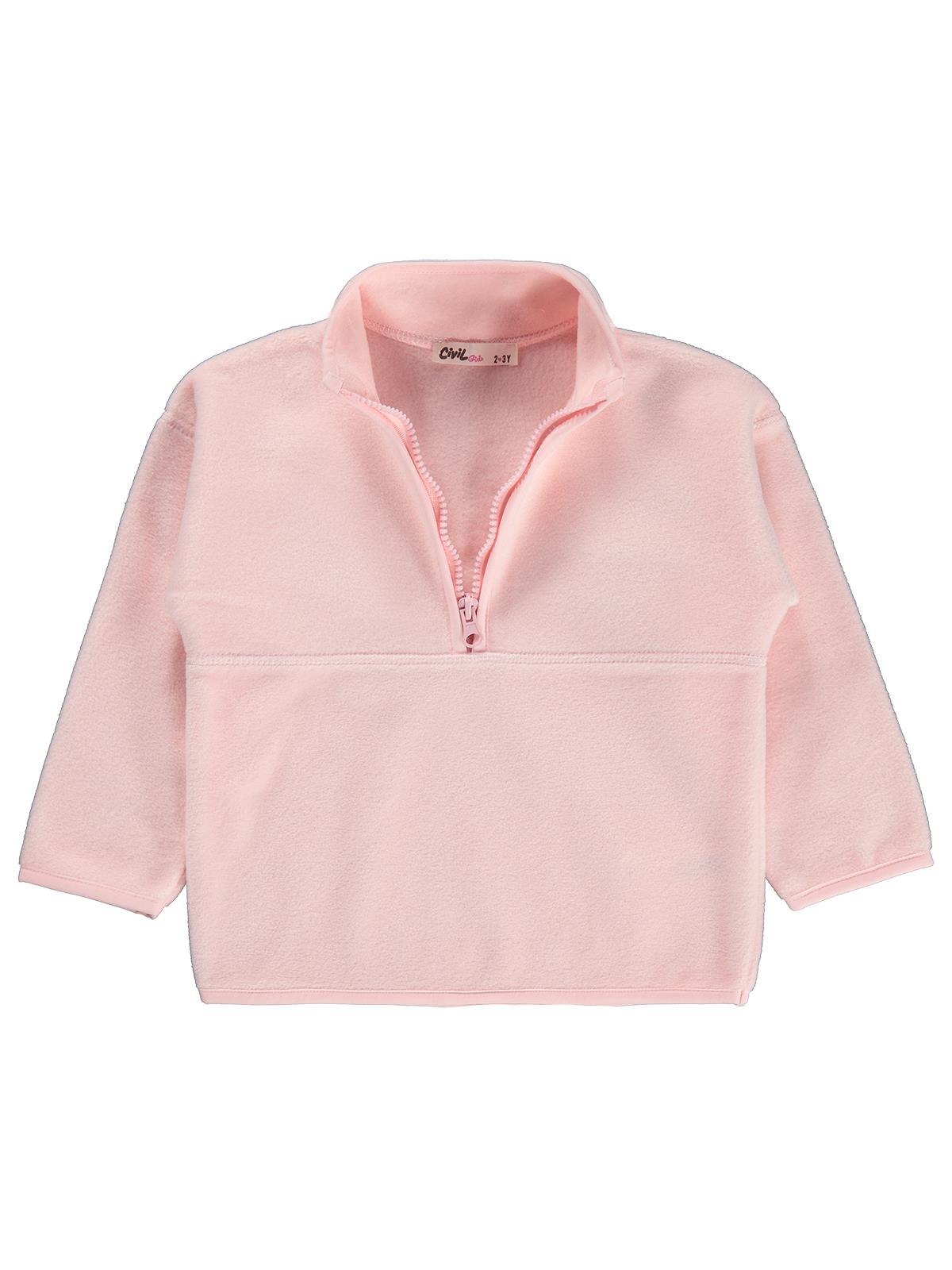 Civil Girls Polar 2-5 Yaş Sweatshirt - Pudra