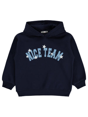 Civil Girls Nice Team Baskılı 6-9 Yaş Sweatshirt - Lacivert