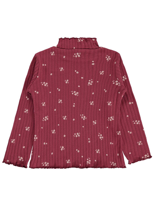 Civil Kız Çocuk Çıtır Çiçek Sweatshirt | Şardonlu Raporlu Kaşkorse | Okul Kreş ve Günlük Kullanım - Kırmızı