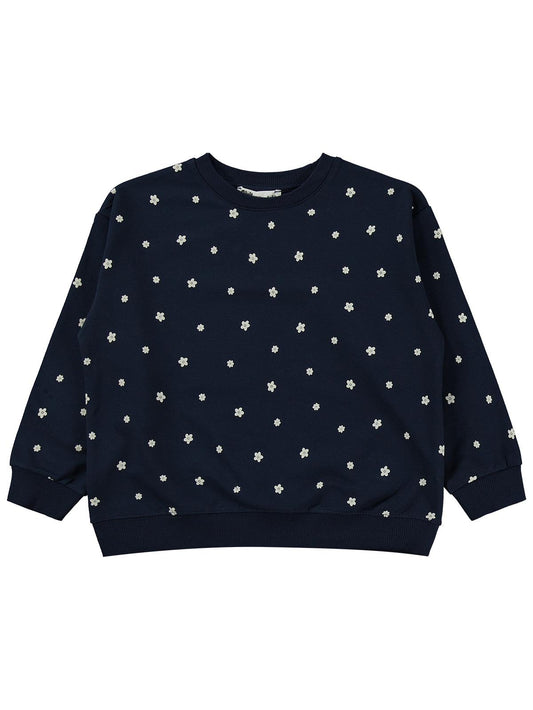 Civil Girls Çıtır Çiçek Desenli 6-9 Yaş Eşofman Takımı - Lacivert