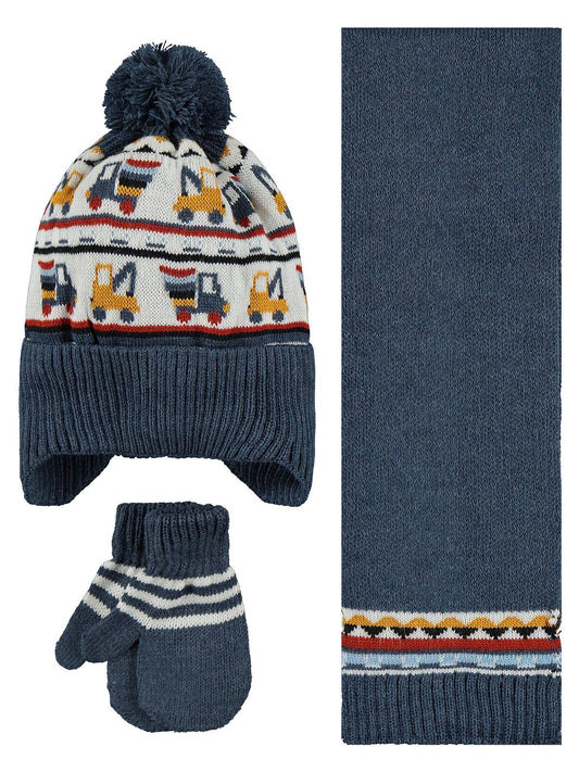 Civil Baby 6-18 Ay Atkı Bere Eldiven Set - Lacivert