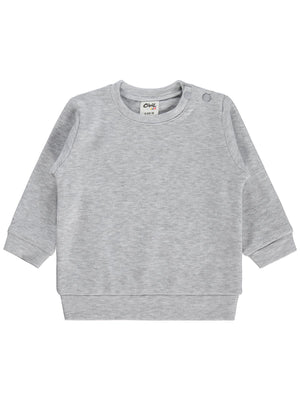 Civil Baby Düz Basic 6-18 Ay Sweatshirt - Gri