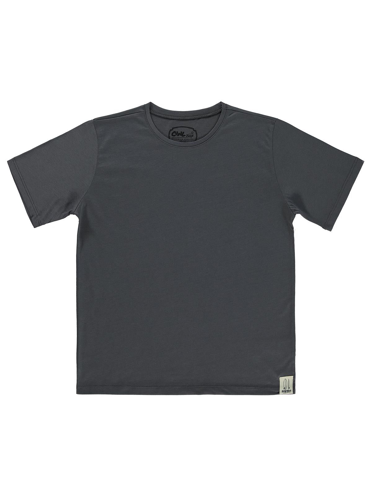 Civil Boys Basic Surf Etiketli 10-13 Yaş Tişört  - Gri