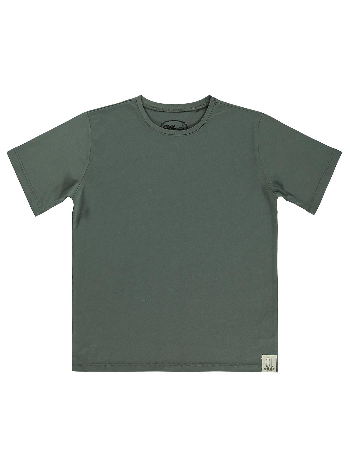 Civil Boys Basic Surf Etiketli 10-13 Yaş Tişört  - Haki