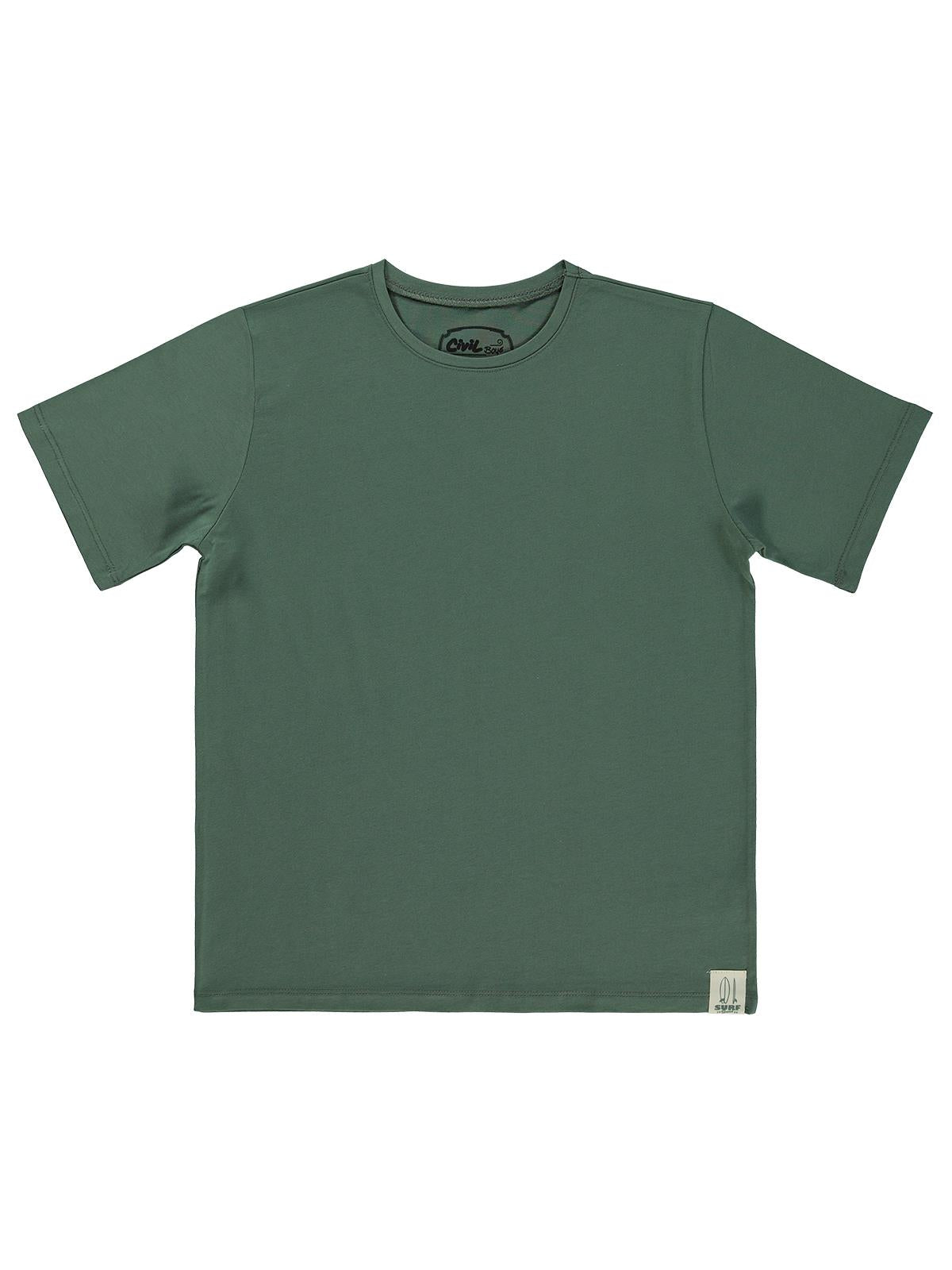 Civil Boys Basic Surf Etiketli 10-13 Yaş Tişört  - Haki