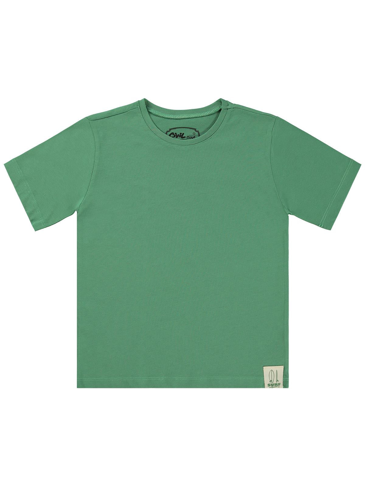 Civil Boys Basic Surf Etiketli 10-13 Yaş Tişört  - Yeşil