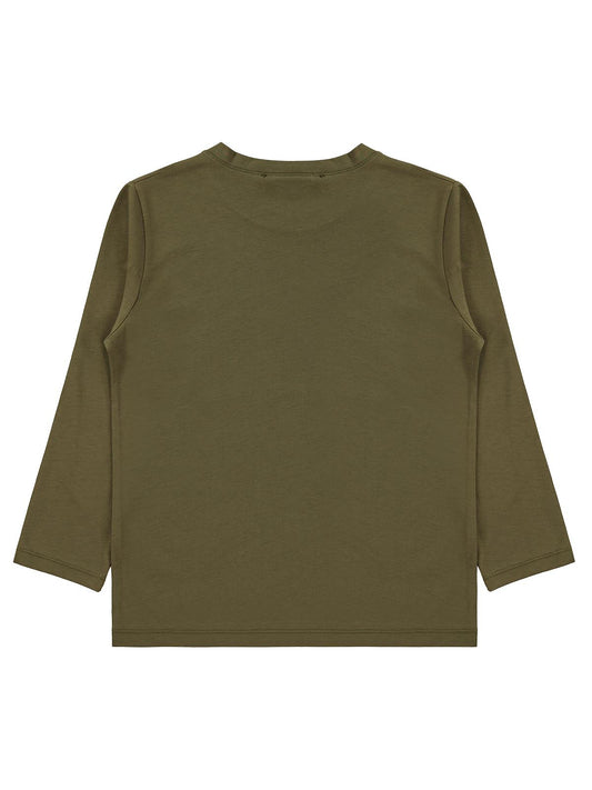 Civil Boys Erkek Çocuk Basic Uzun Kol Sweatshirt Km | Süprem Uzun Kol | Okul Kreş ve Günlük Kullanım - Haki