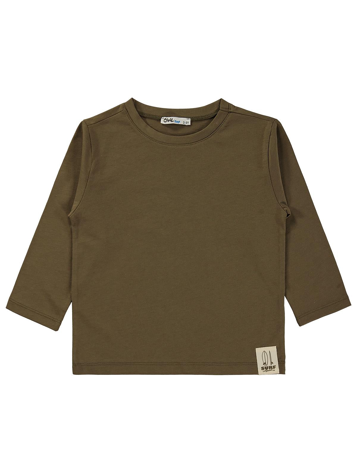 Civil Boys Basic Uzun Kol 2-5 Yaş Sweatshirt  - Haki