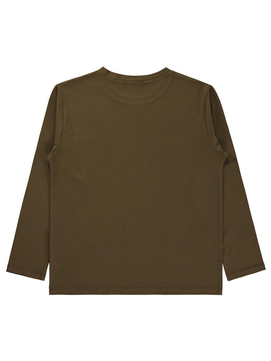 Civil Boys Erkek Çocuk Basic Uzun Kol Sweatshirt Km | Süprem Uzun Kol | Okul Kreş ve Günlük Kullanım - Haki