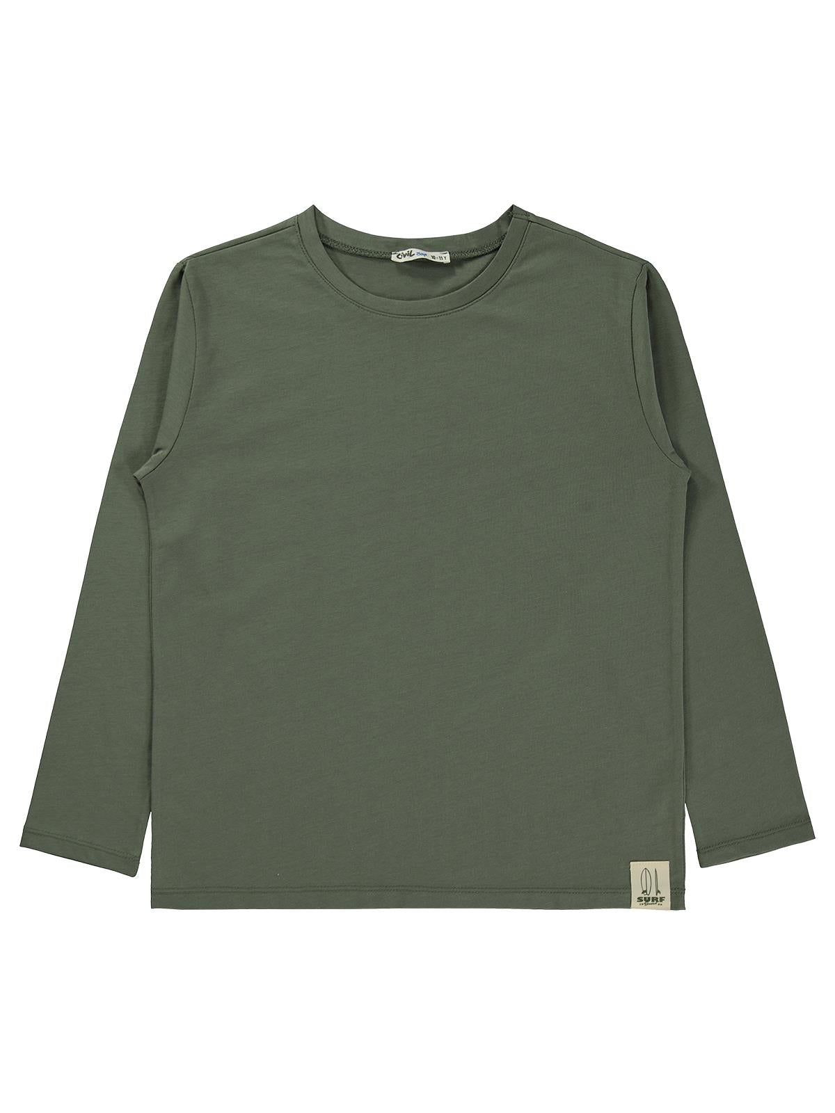 Civil Boys Basic Uzun Kol 10-13 Yaş Sweatshirt - Haki