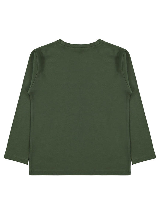 Civil Boys Erkek Çocuk Basic Uzun Kol Sweatshirt Km | Süprem Uzun Kol | Okul Kreş ve Günlük Kullanım - Haki