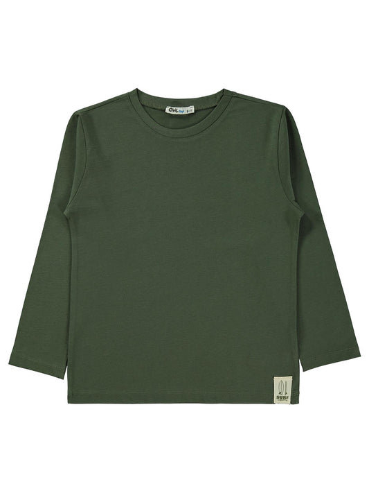 Civil Boys Erkek Çocuk Basic Uzun Kol Sweatshirt Km | Süprem Uzun Kol | Okul Kreş ve Günlük Kullanım - Haki