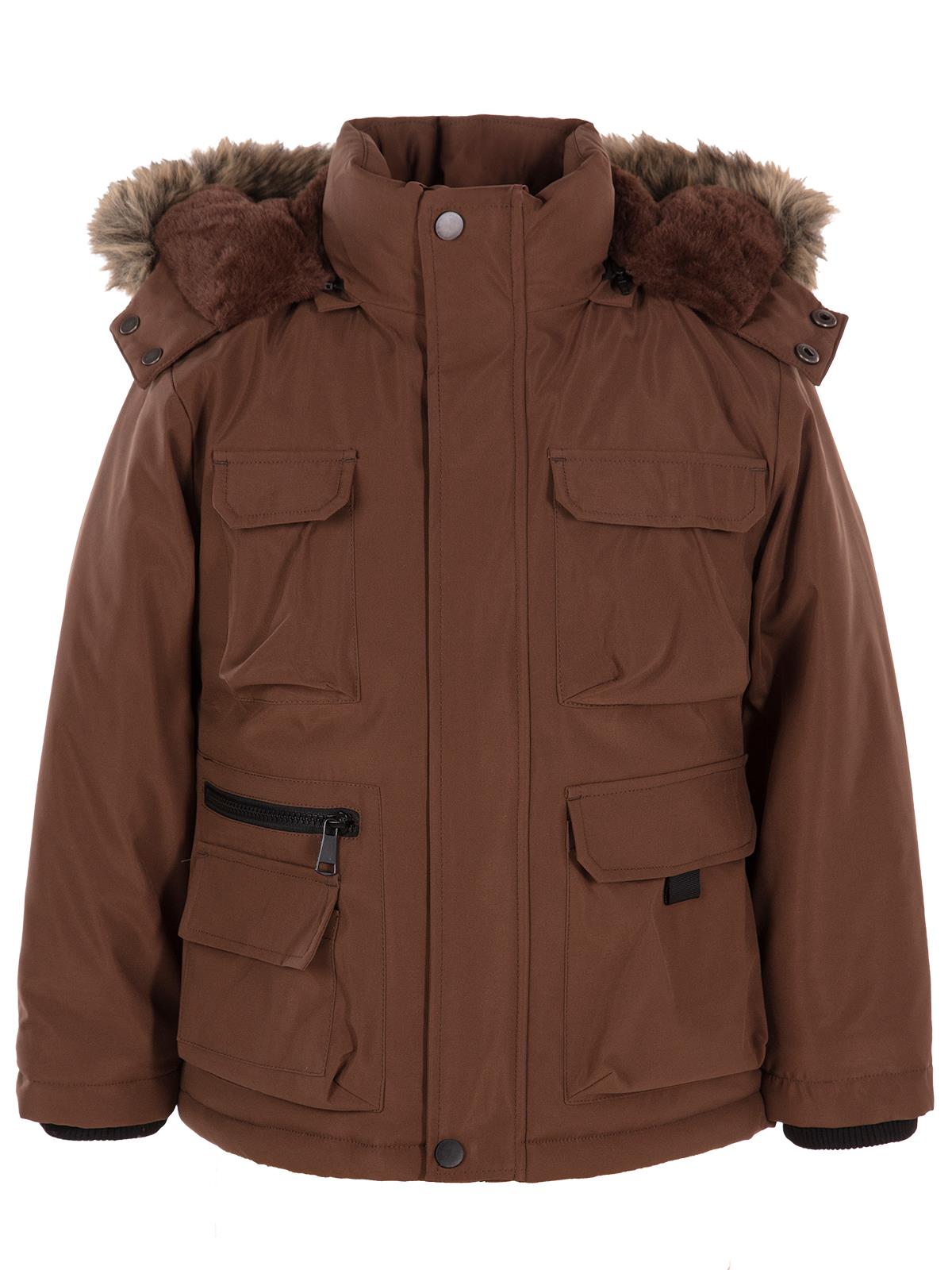 Civil Boys 4 Cepli Kürklü 10-13 Yaş Parka - Kahve