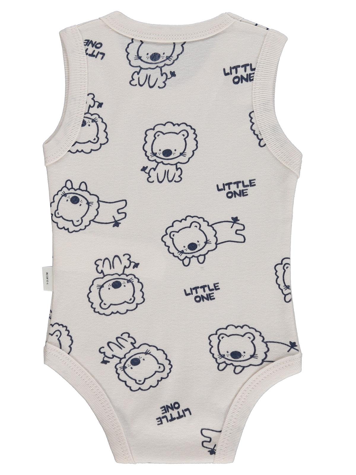 Civil Baby Little One Baskılı 0-24 Ay Çıtçıtlı Badi - Mavi