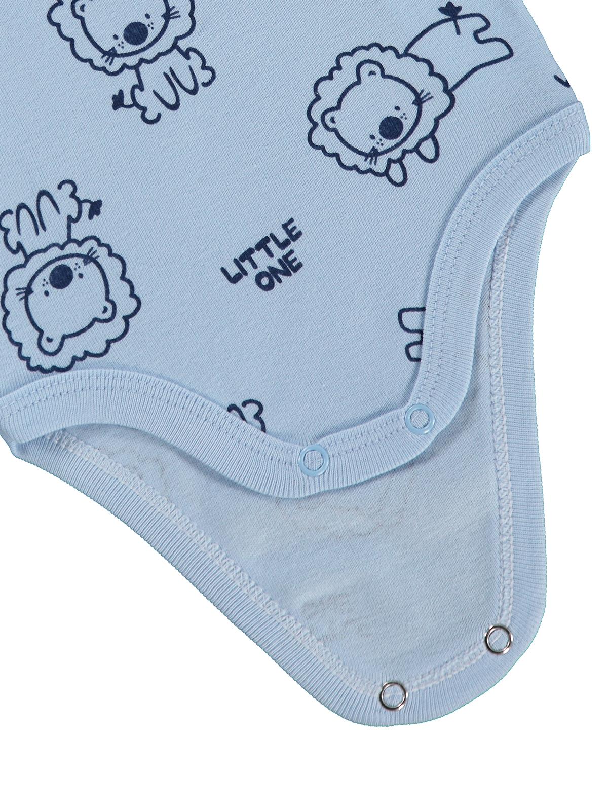 Civil Baby Little One Baskılı 0-24 Ay Çıtçıtlı Badi - Mavi