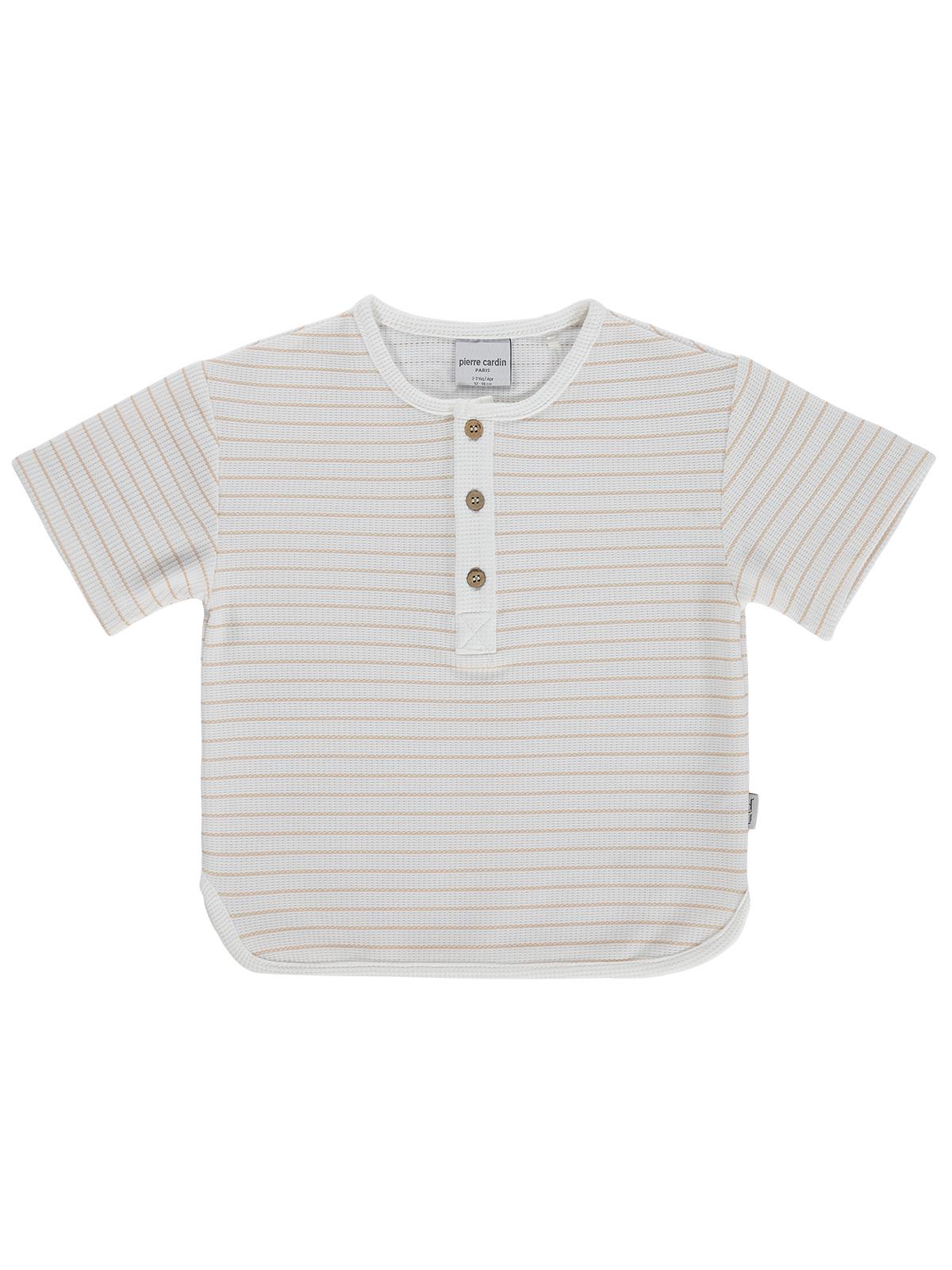 Pierre Cardin Waffle 2-5 Yaş Tişört - Ekru