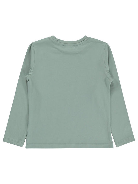 Civil Kız Çocuk Basic Sweatshirt | Likralı Süprem Uzun Kol | Okul Kreş ve Günlük Kullanım - Yeşil