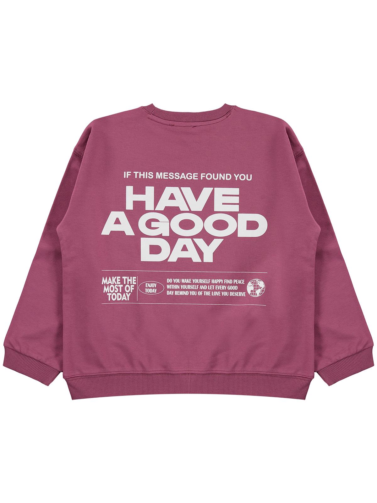 Civil Girls Make The Most Baskılı 10-13 Yaş Sweatshirt - Lila