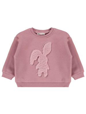 Civil Girls Tavşan Nakışlı 2-5 Yaş Sweatshirt - Pembe