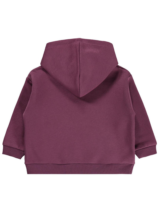 Civil Girls Kanguru Cepli Fırfırlı 2-5 Yaş Sweatshirt - Lila