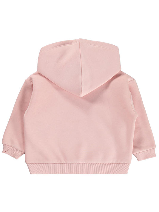 Civil Girls Kanguru Cepli Fırfırlı 2-5 Yaş Sweatshirt - Pembe