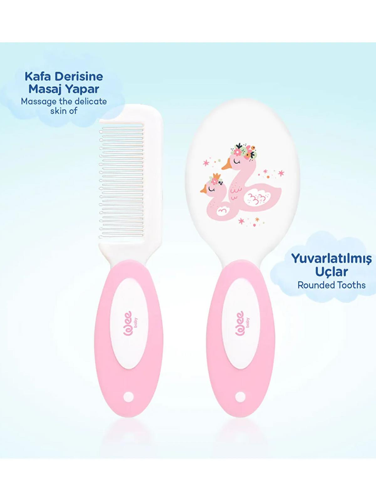 Wee Baby Fırça Tarak Seti - Pembe