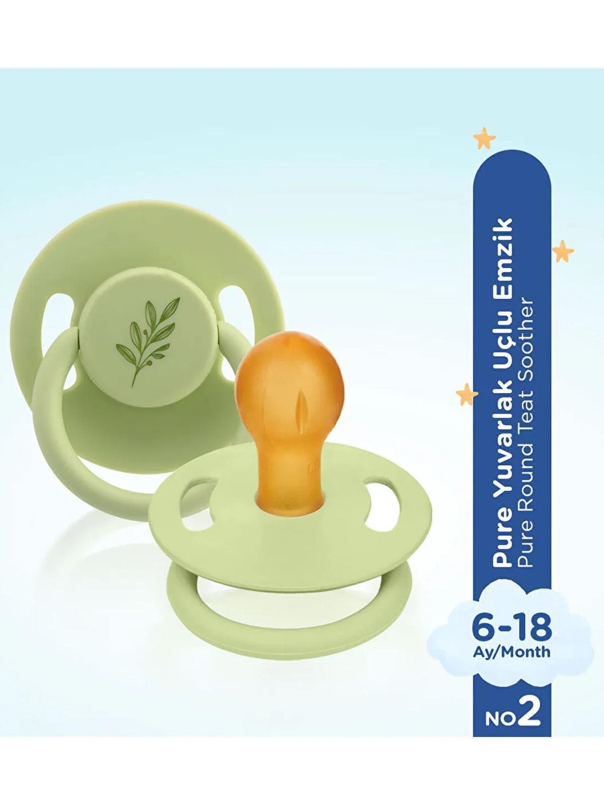 Wee Baby Pure Yuvarlak Kauçuk Emzik No : 3 - Yeşil