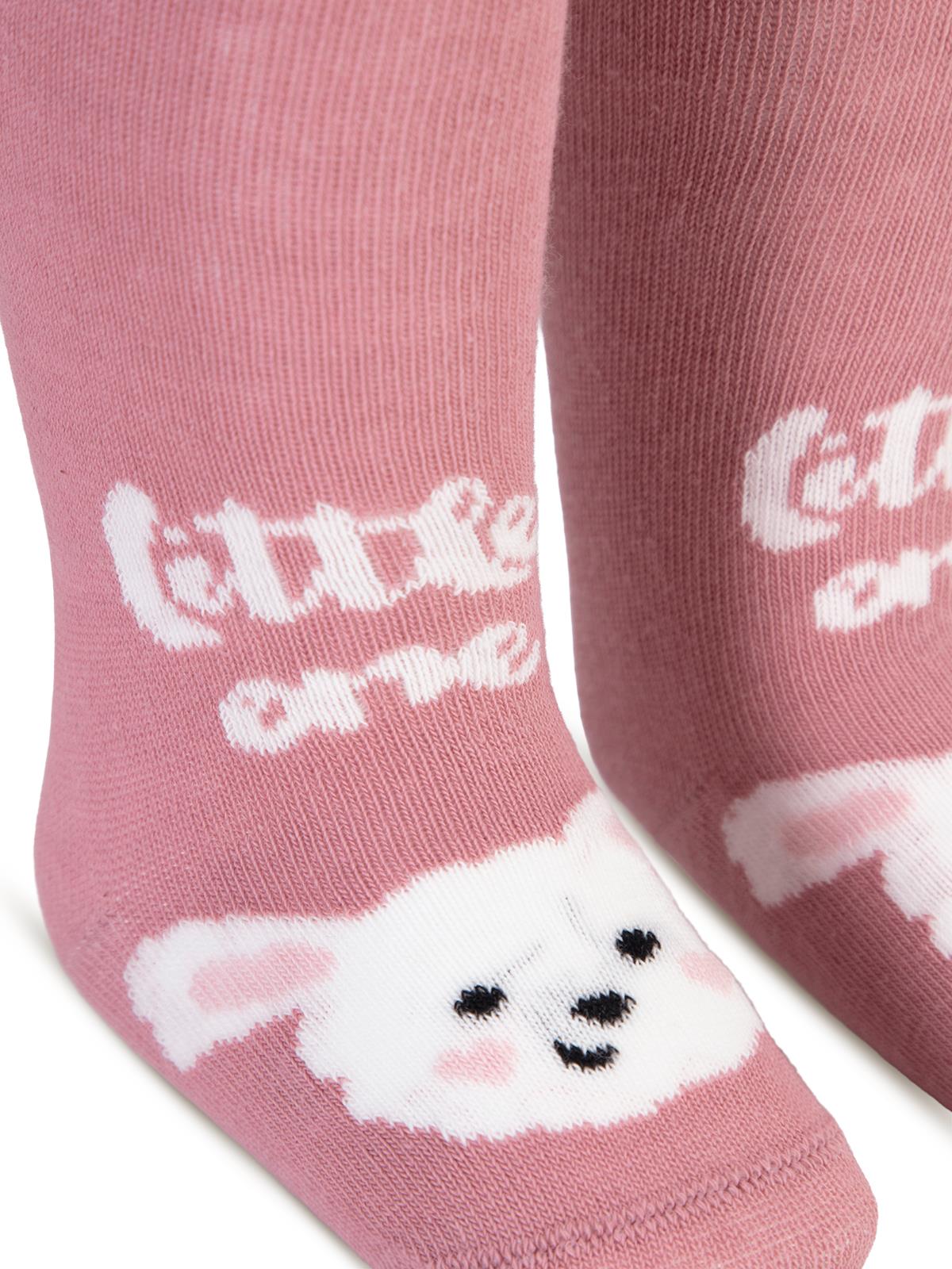 3133 Civil Baby Little One  6-18 Ay Bebek Kız Külotlu Çorap - Pembe