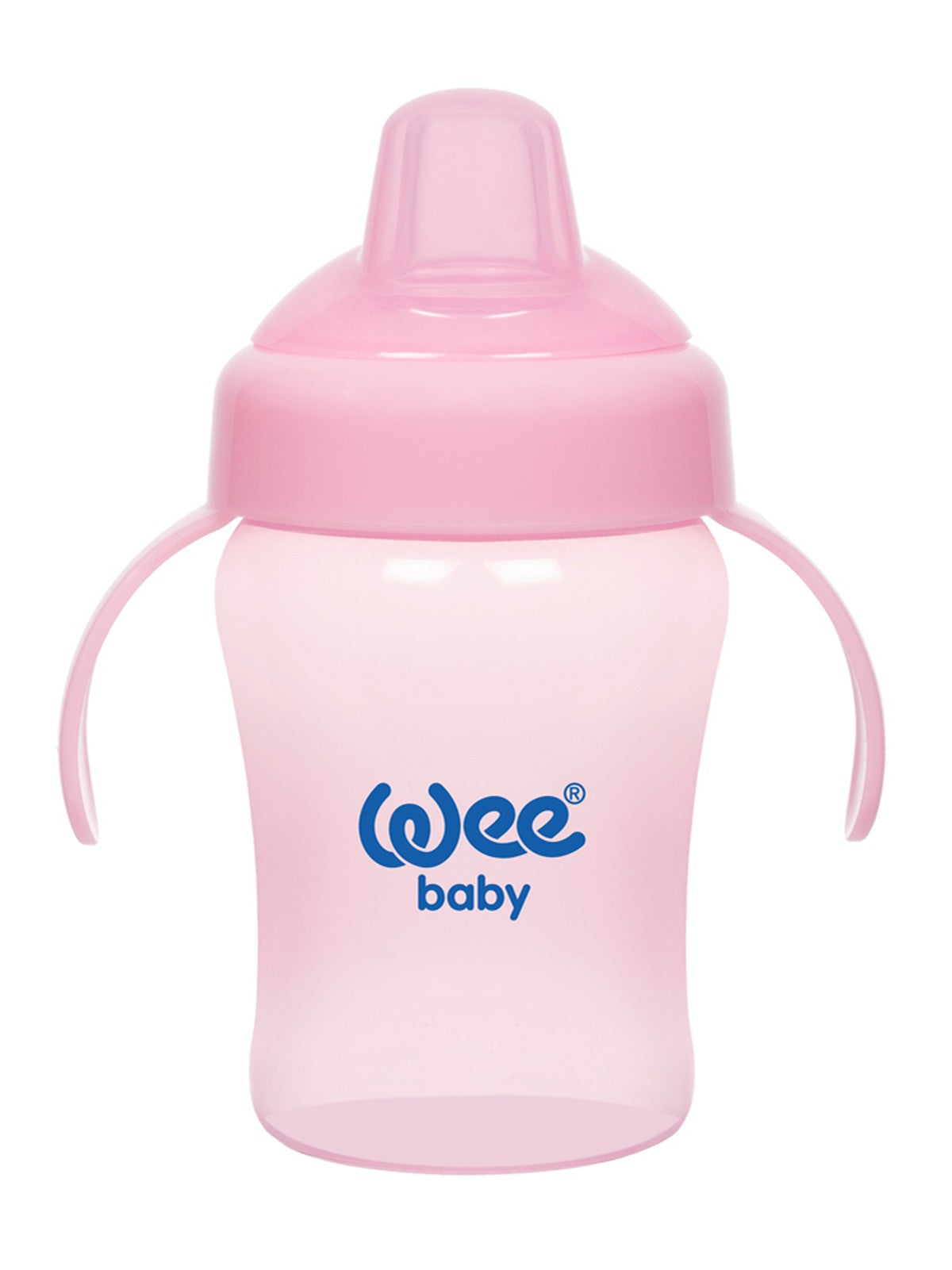 Wee Baby Colorfull Akıtmaz Kulplu Bardak 240 ml - Pembe