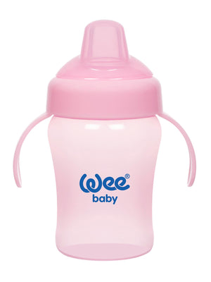 Wee Baby Colorfull Akıtmaz Kulplu Bardak 240 ml - Pembe