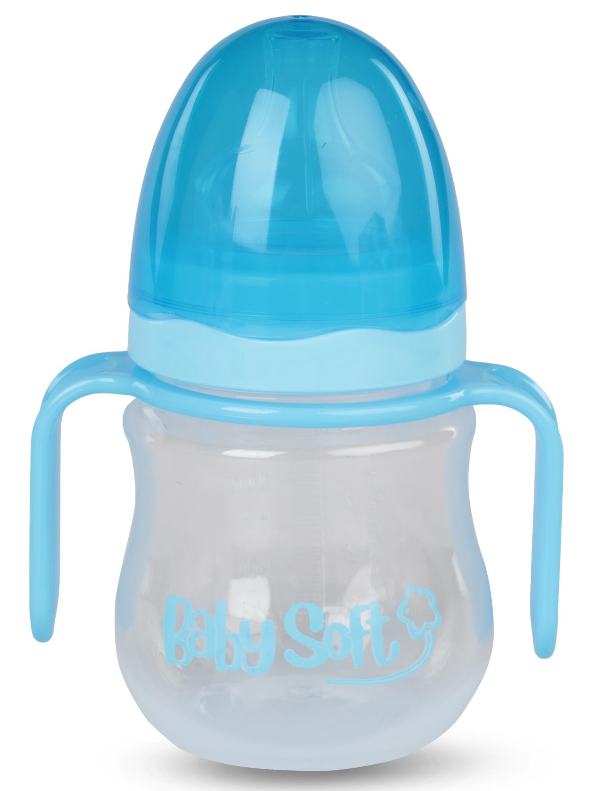 Baby Soft Genıs Agız Kulplu Bıberon 150 ml - Mavi