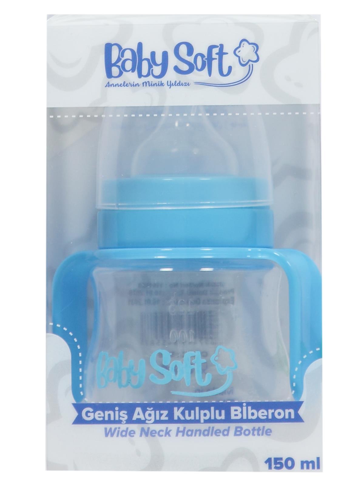 Baby Soft Genıs Agız Kulplu Bıberon 150 ml - Mavi