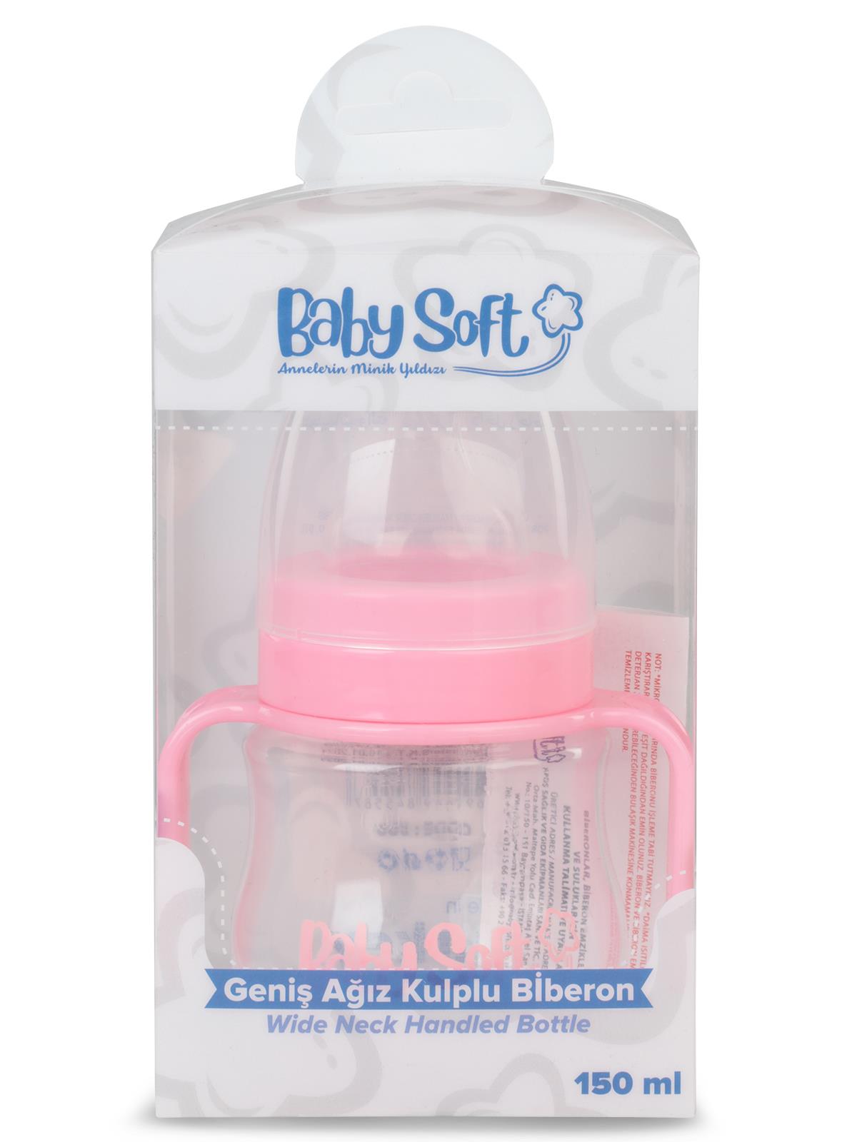 Baby Soft Genıs Agız Kulplu Bıberon 150 ml - Pembe