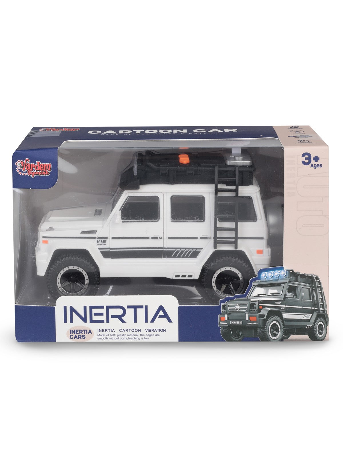 Vardem Kutulu Sürtmeli Işıklı Müzikli Off-Road Lüks Araba - Beyaz