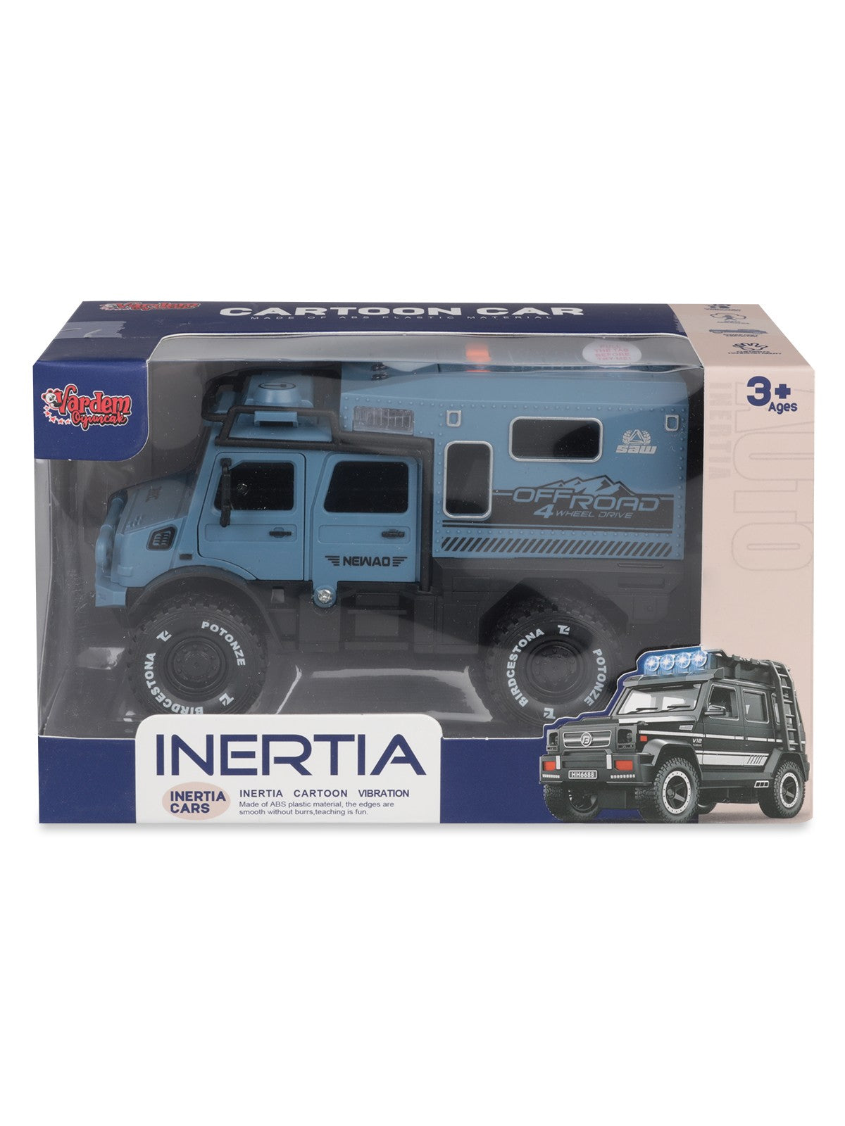Vardem Kutulu Sürtmeli Işıklı Müzikli Off-Road Lüks Araba - Mavi