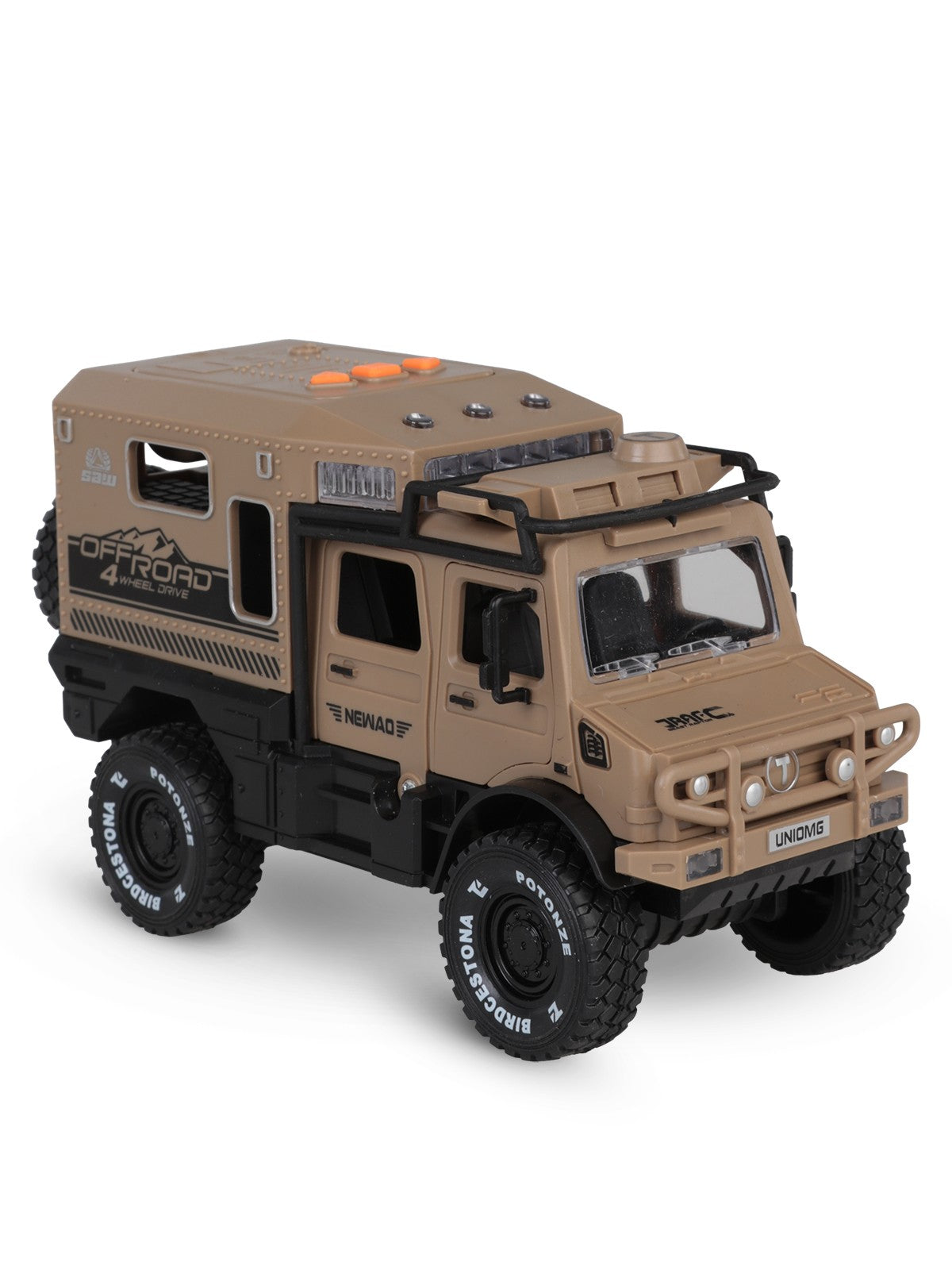 Vardem Kutulu Sürtmeli Işıklı Müzikli Off-Road Lüks Araba - Kahverengi