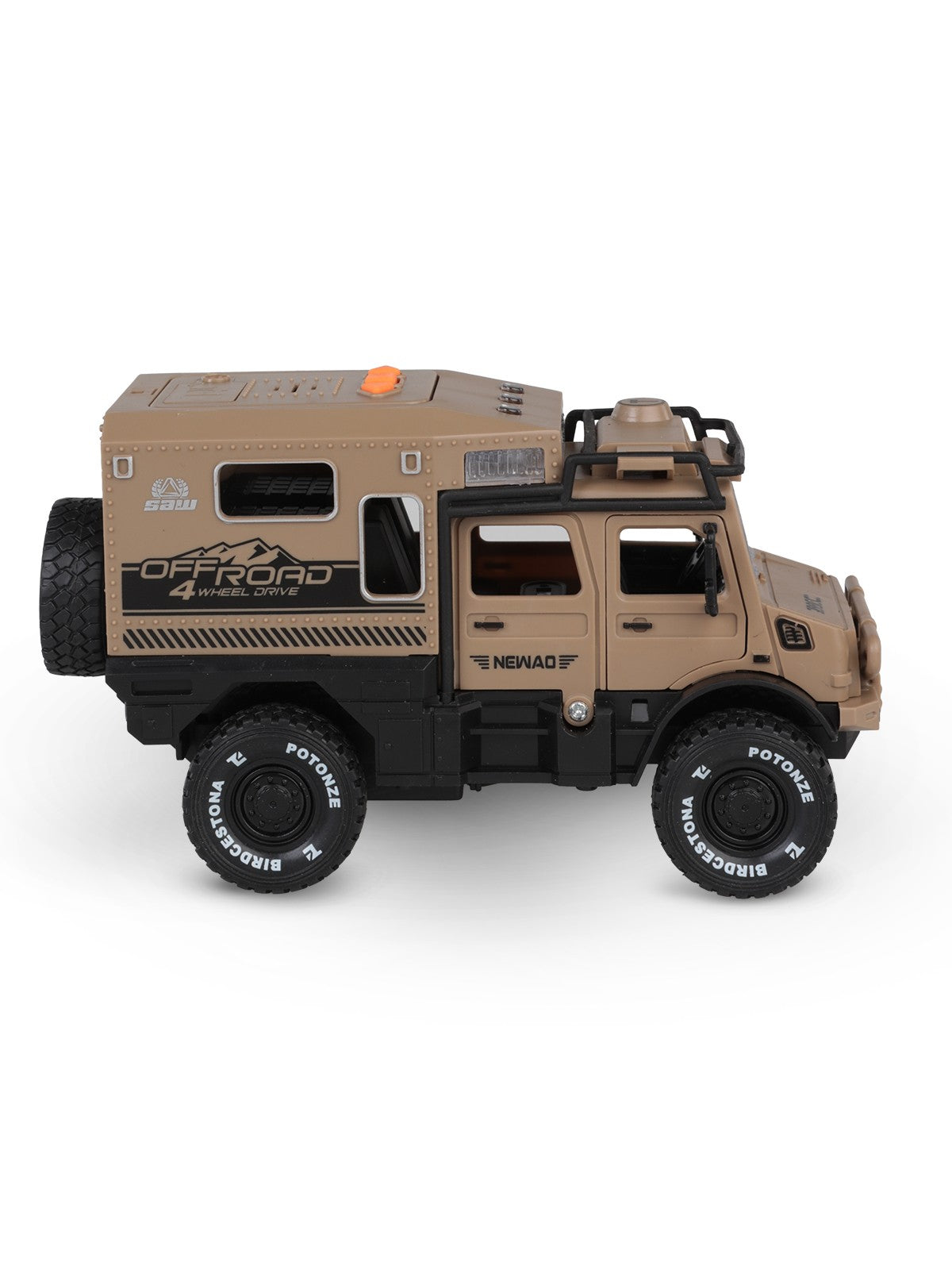 Vardem Kutulu Sürtmeli Işıklı Müzikli Off-Road Lüks Araba - Kahverengi