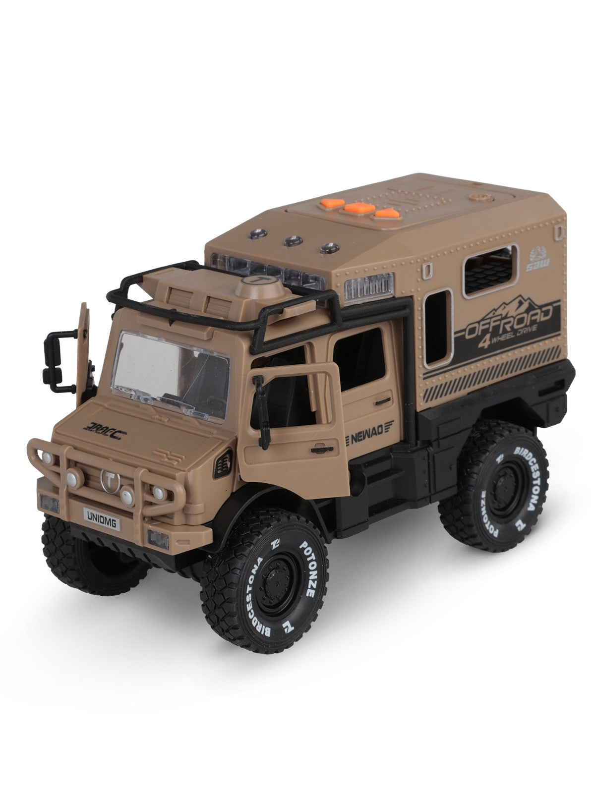 Vardem Kutulu Sürtmeli Işıklı Müzikli Off-Road Lüks Araba - Kahverengi