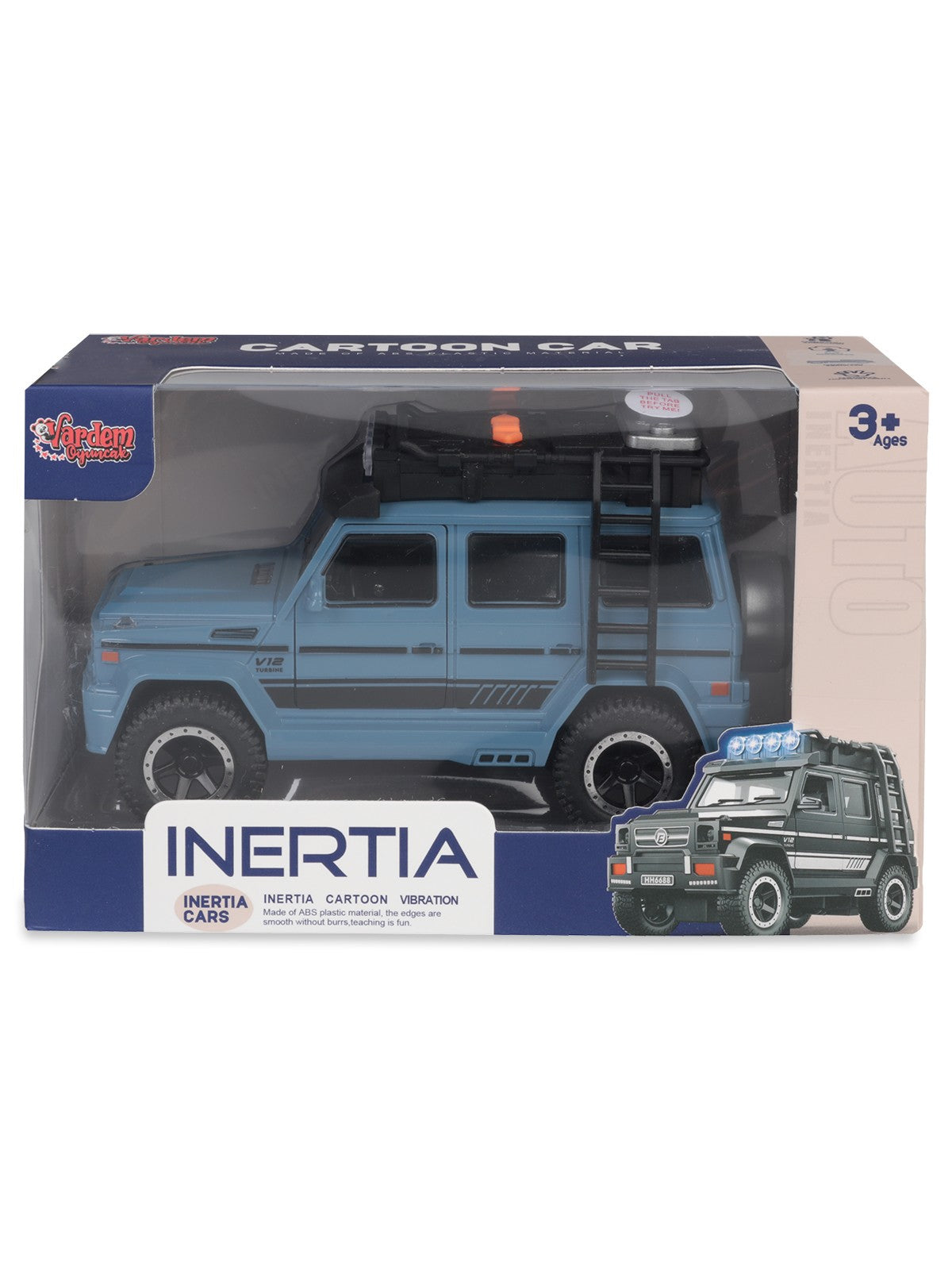 Vardem Kutulu Sürtmeli Işıklı Müzikli Off-Road Lüks Araba - Mavi