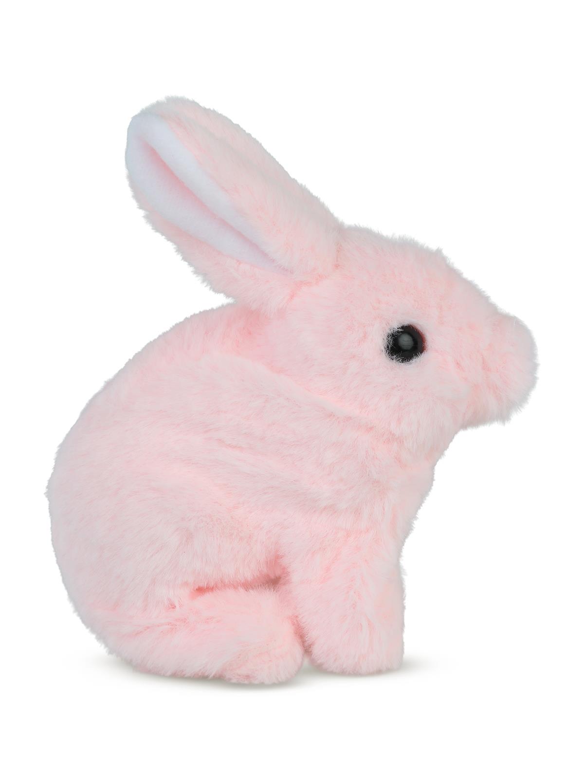 Vardem Sesli Hareketli Pelüş Evcil Tavşan - Pembe