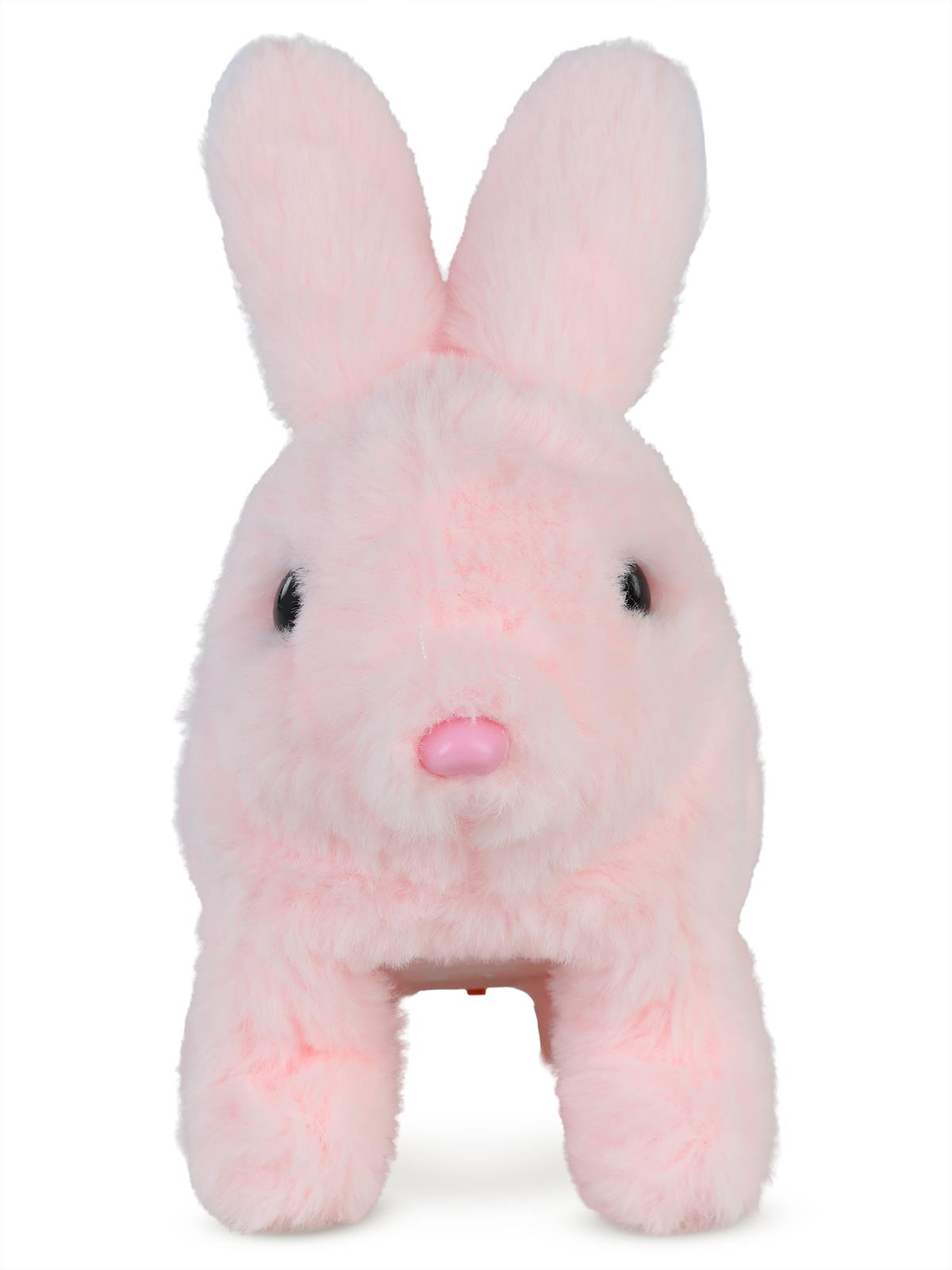 Vardem Sesli Hareketli Pelüş Evcil Tavşan - Pembe
