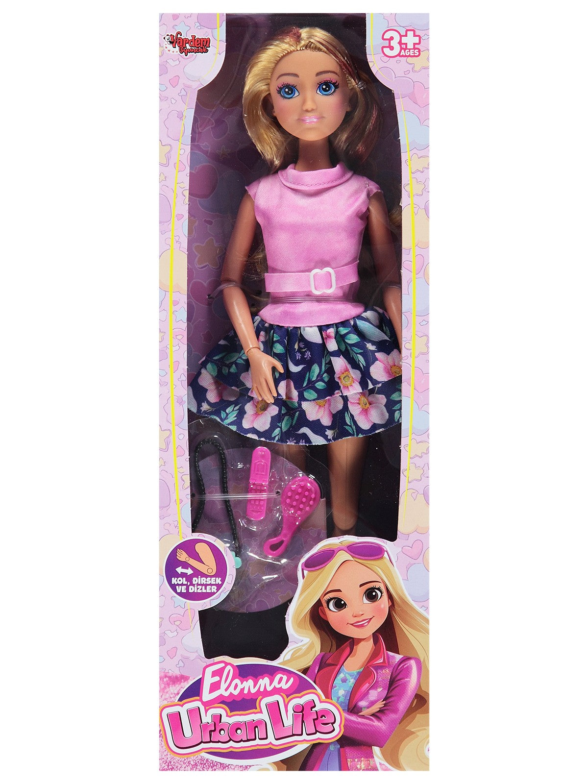 Vardem Kutulu 29 Cm 4 Asorti Aksesuarlı Bebek - Pembe
