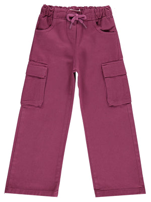 Civil Girls Kargo Cepli 6-9 Yaş Pantolon - Lila