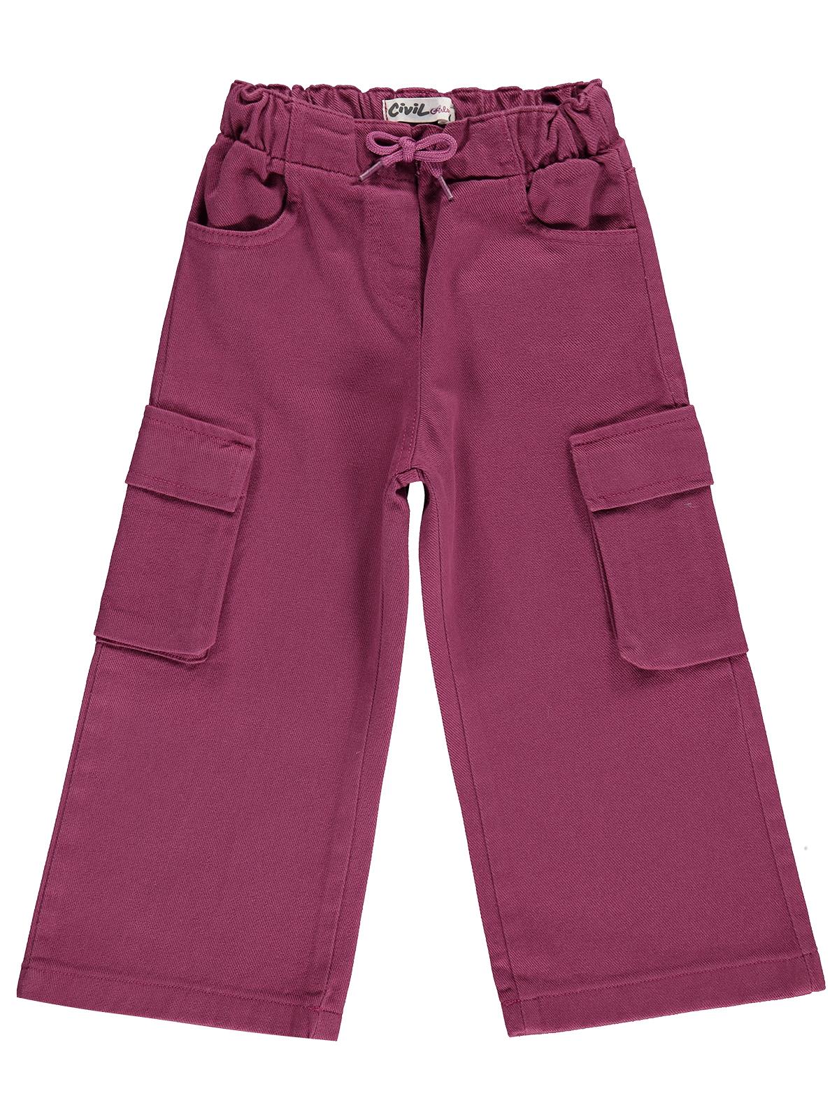Civil Girls Kargo Cepli 2-5 Yaş Pantolon - Lila
