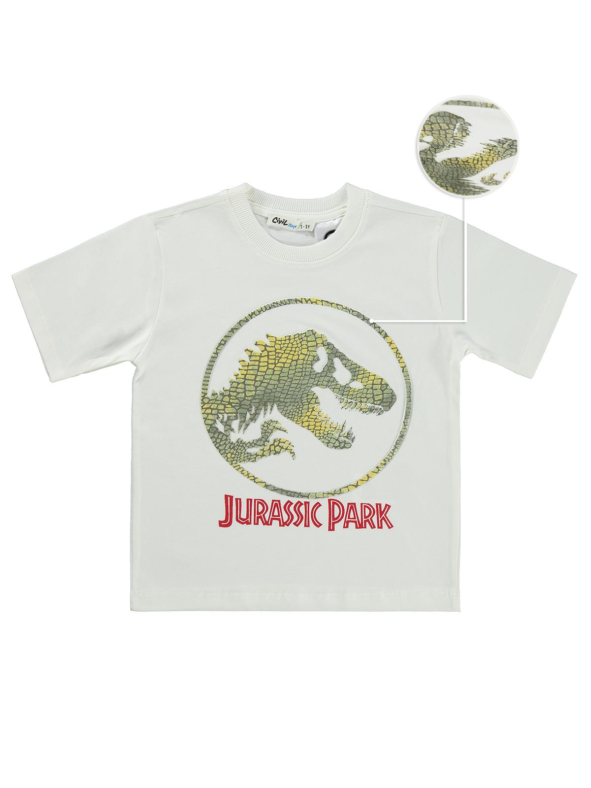 Jurassic World 2-9 Yaş Tişört - Ekru