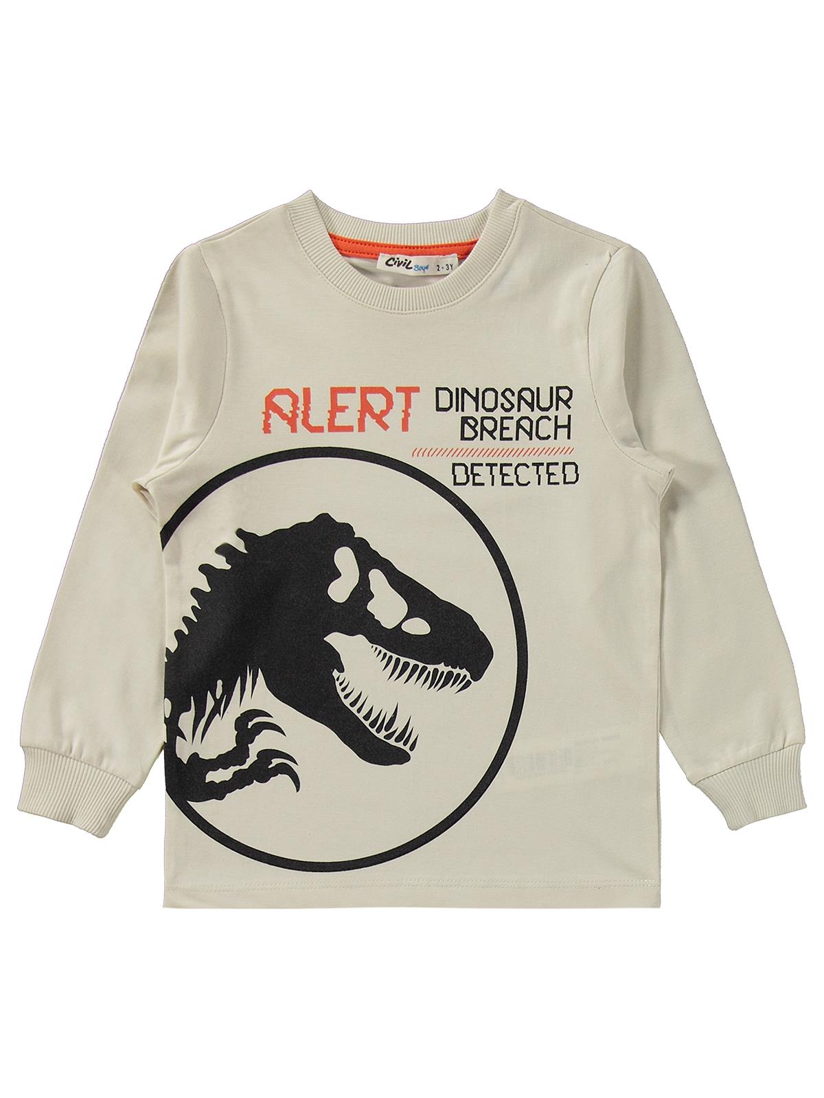 Jurassic World 2-9 Yaş Pijama Takımı - Ekru