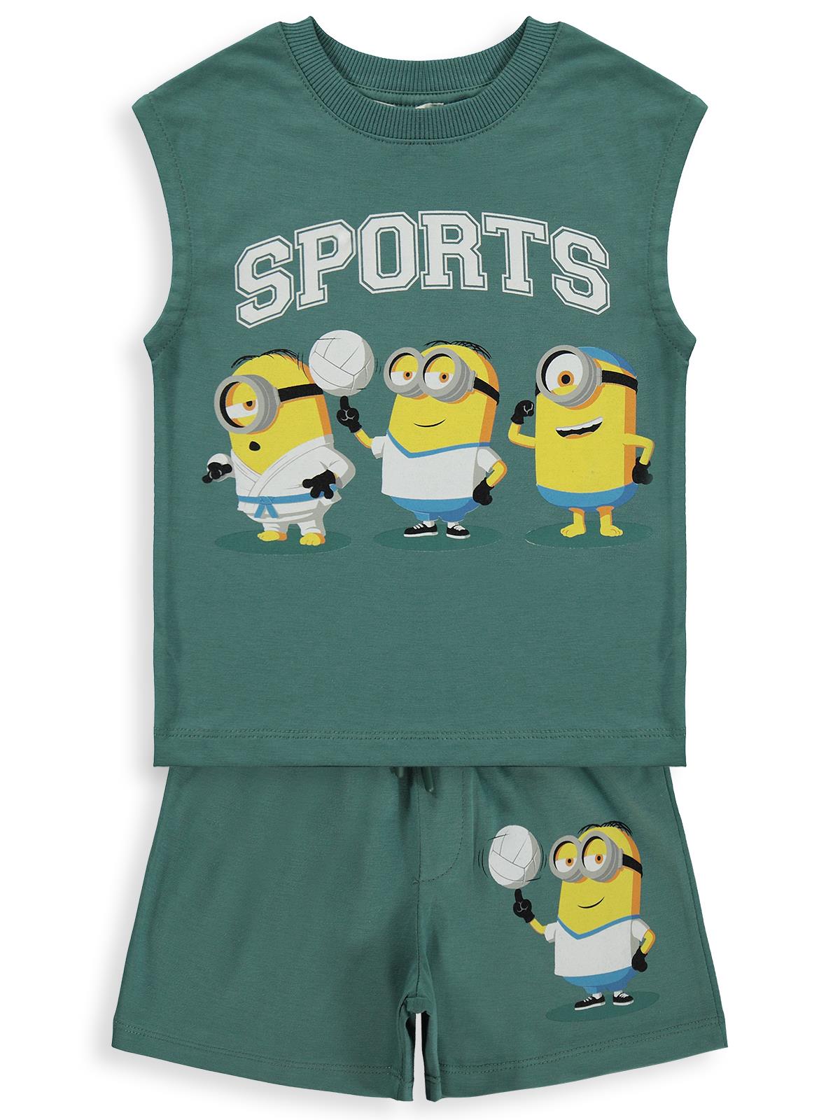 Minions 2-9 Yaş Şortlu Takım - Yeşil