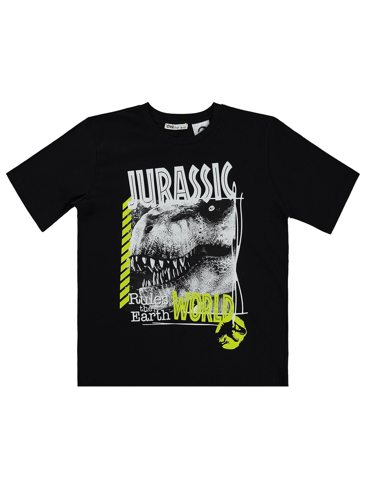 Jurassic World 10-13 Yaş Tişört - Siyah