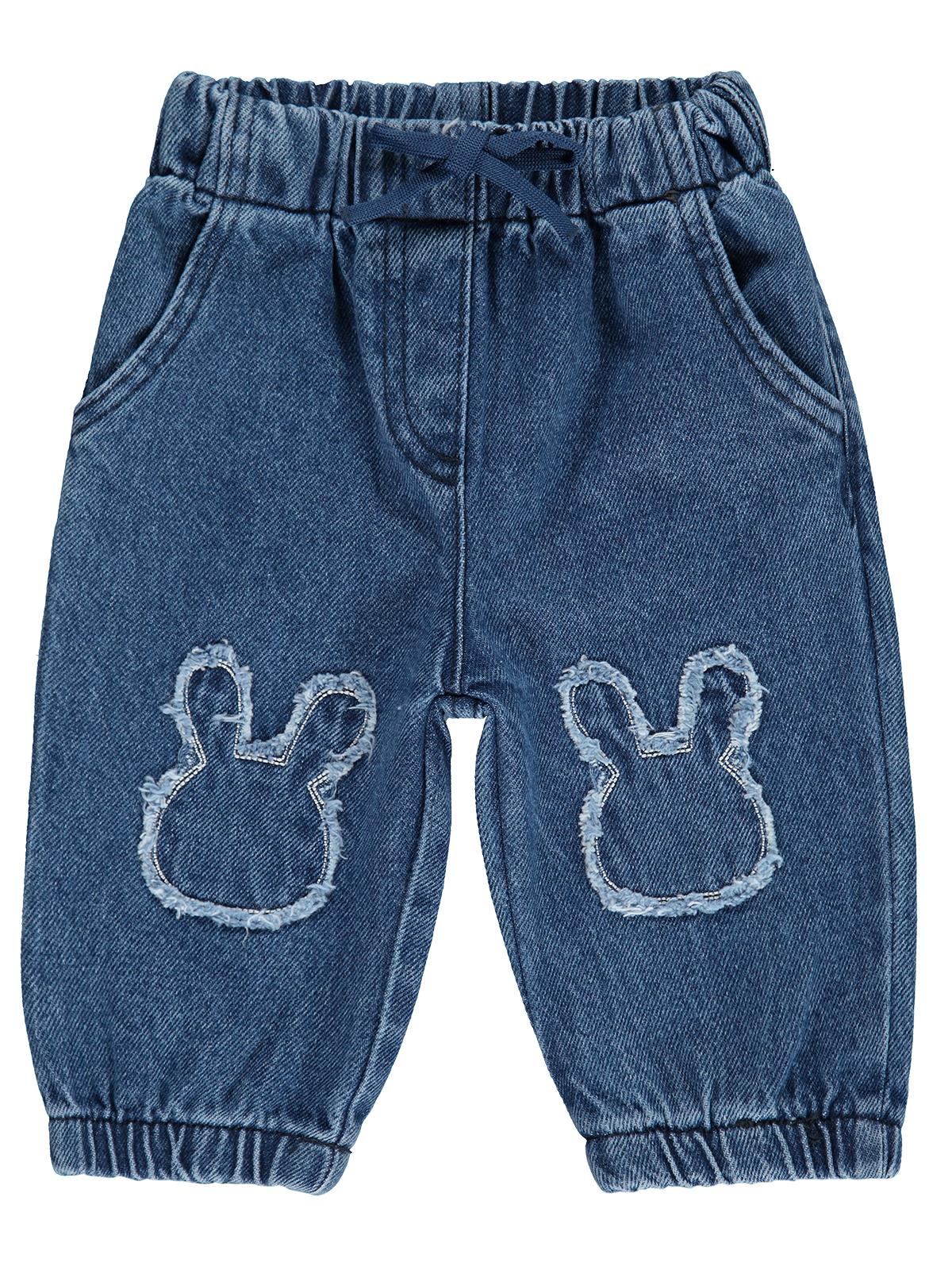 Civil Baby Tavşan Aplikeli 6-18 Ay Pantolon  - Mavi